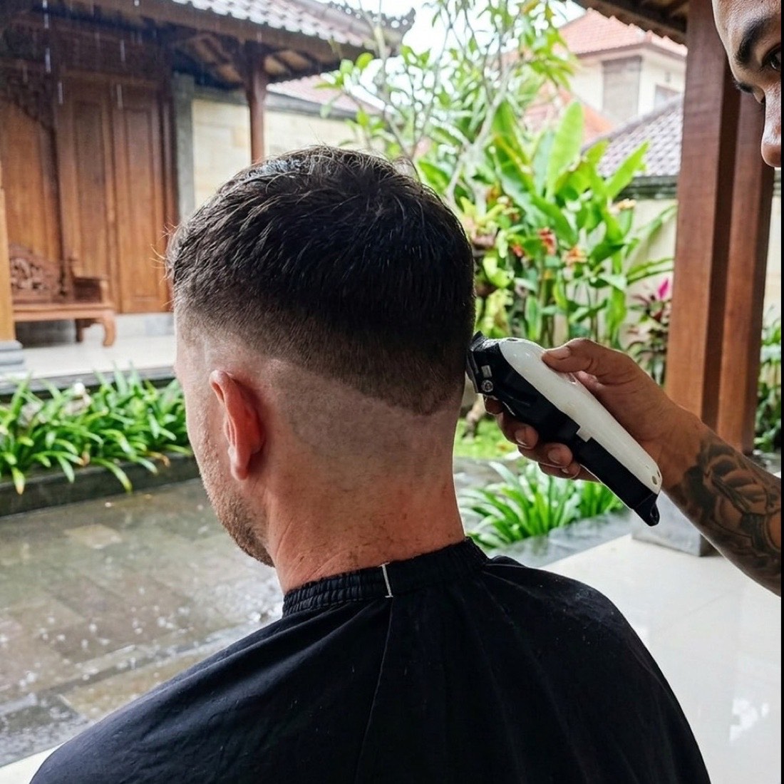Evening home-service haircut in Canggu Bali